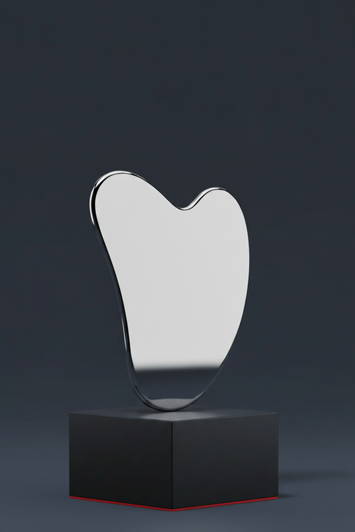 IceForge Gua Sha auf schwarzem Podest
